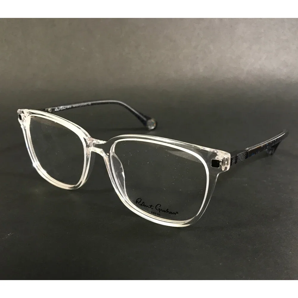 Robert Graham Eyeglasses Frames TRITON CLR Clear Rectangle Full Rim 54-17-145